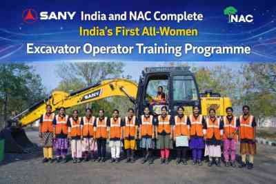 SANY India and NAC Train 22 Women as Excavator Operators in Landmark Skill Programme